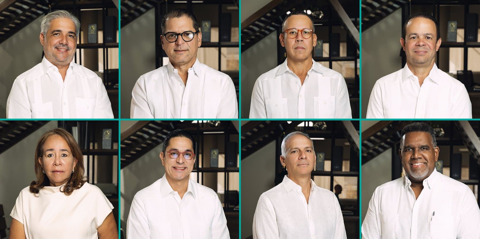 Retratos de los ocho miembros de la junta directiva 2025-2029 de ADECLA
